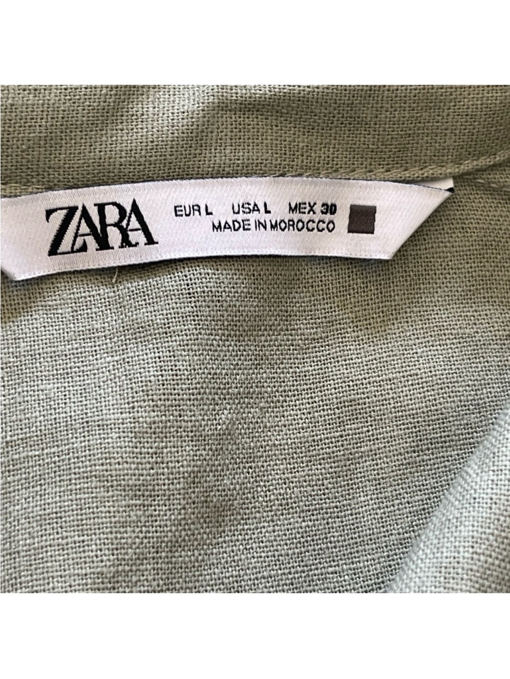 Zara Women's Romper Olive Linen
Blend Size Large - Picture 7 of 8
